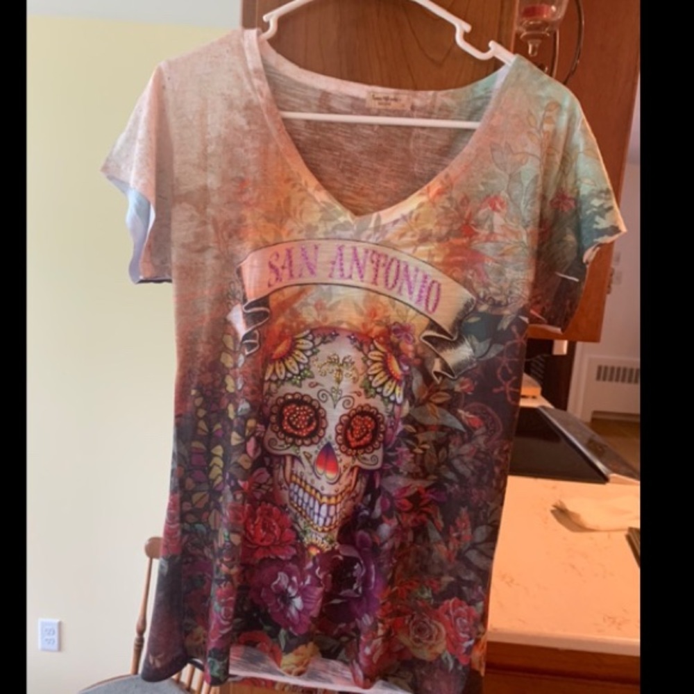 San Antonio novelty T-shirt with rhinestones